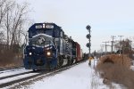 The old PM searchlight signals still stand guard as LSRC's Z127 makes its way south